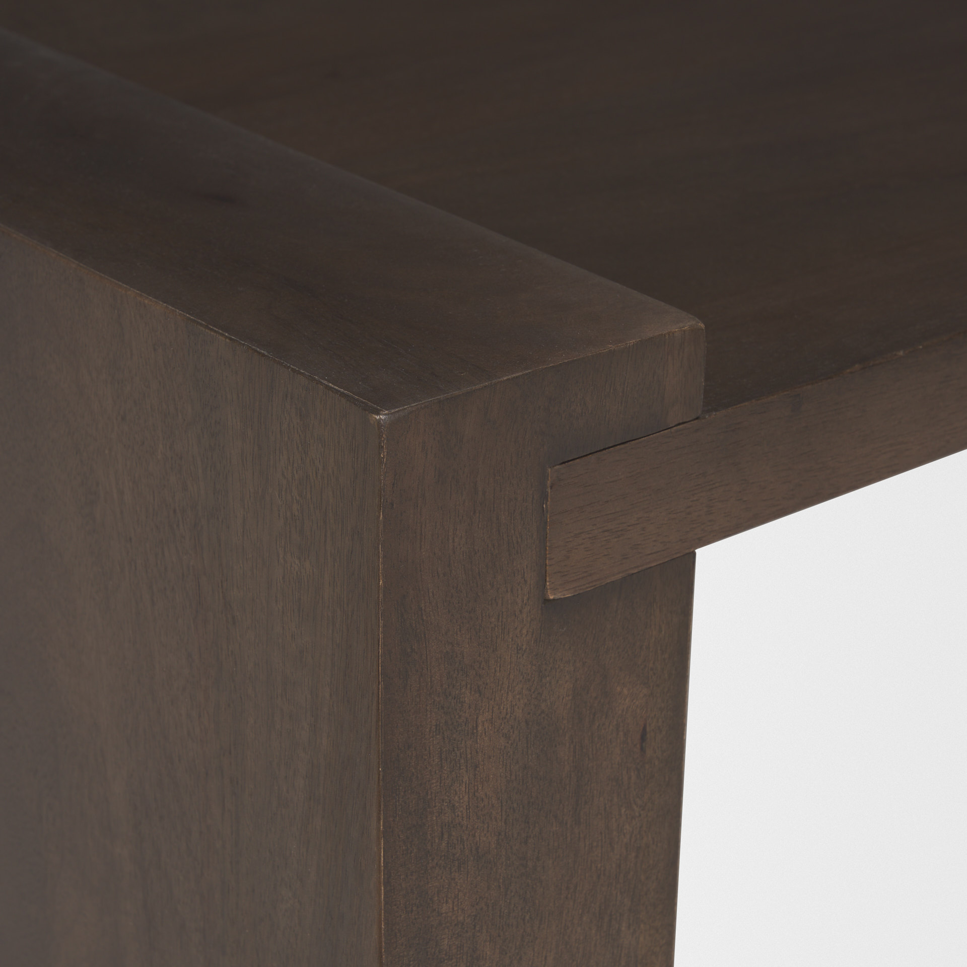 wesson dark brown wooden rectangular coffee table