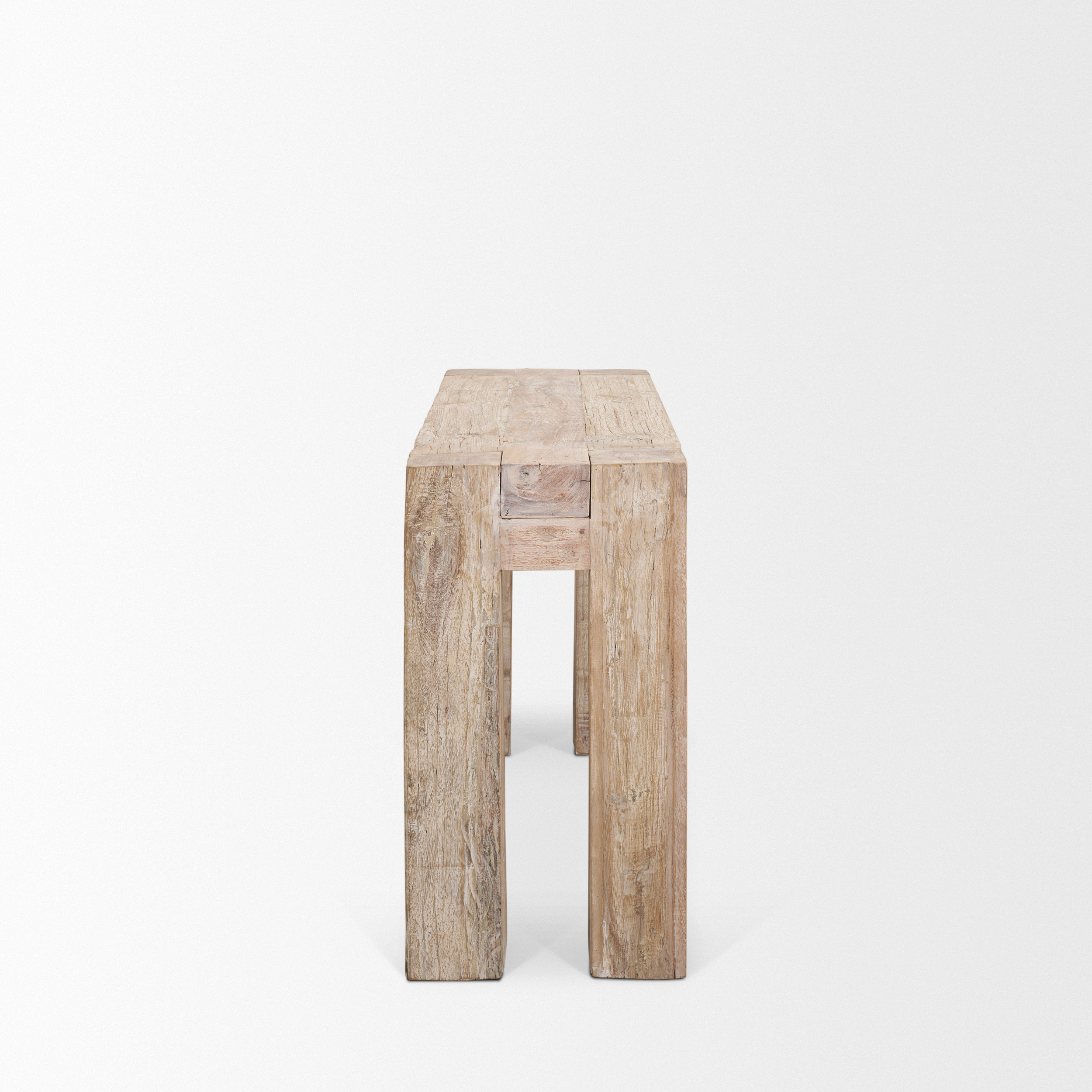 mcarthur whitewash reclaimed wood console table