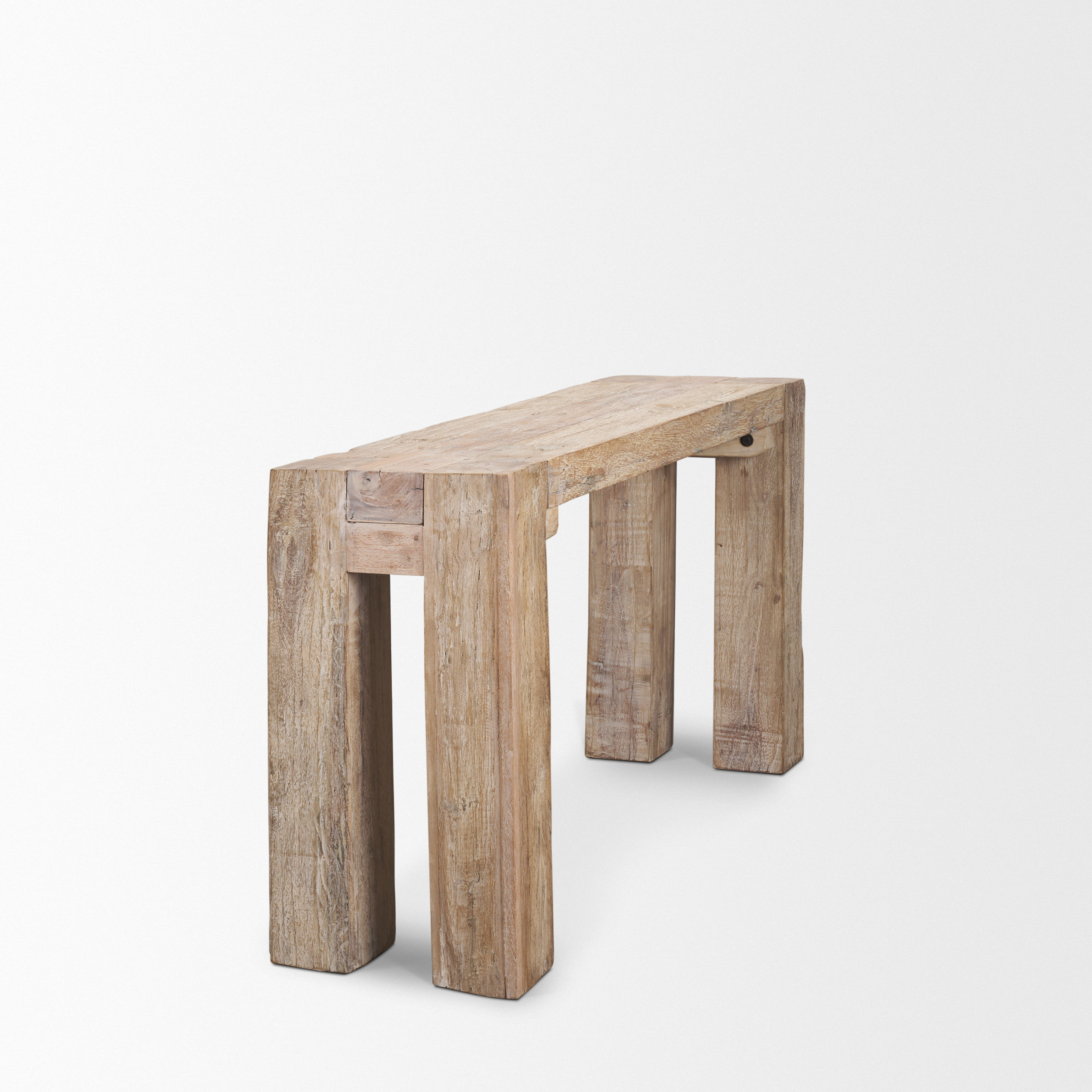 mcarthur whitewash reclaimed wood console table