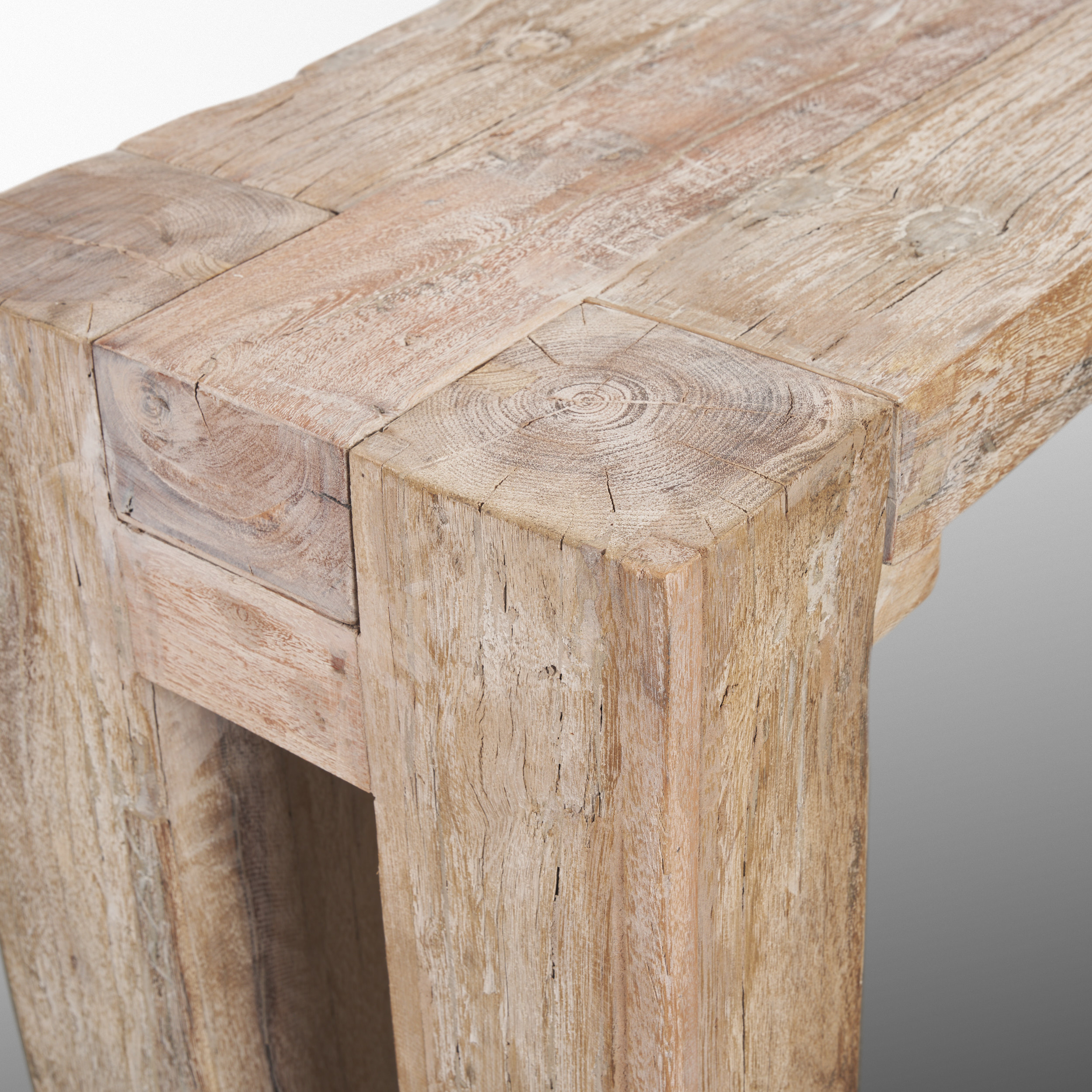 mcarthur whitewash reclaimed wood console table