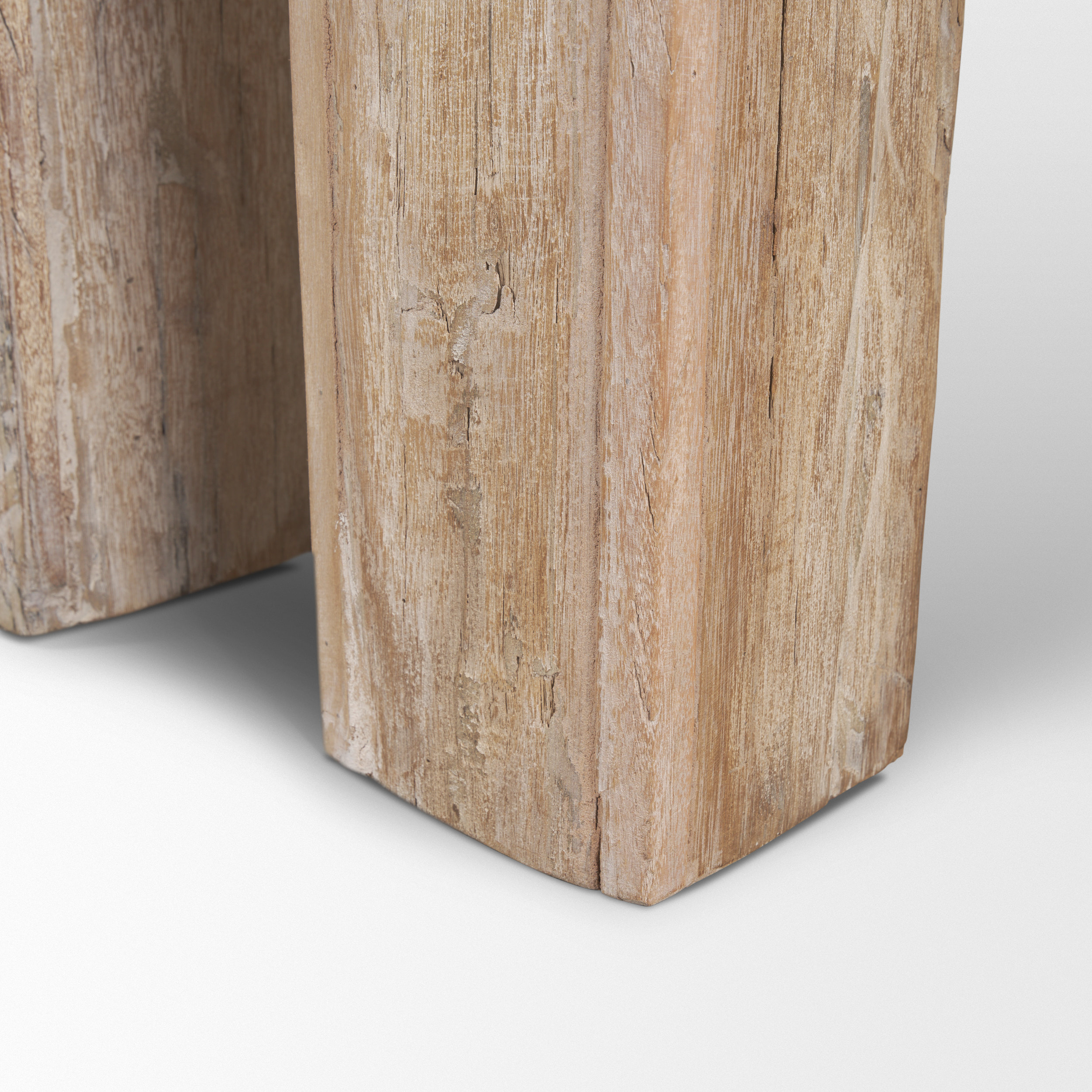 mcarthur whitewash reclaimed wood console table