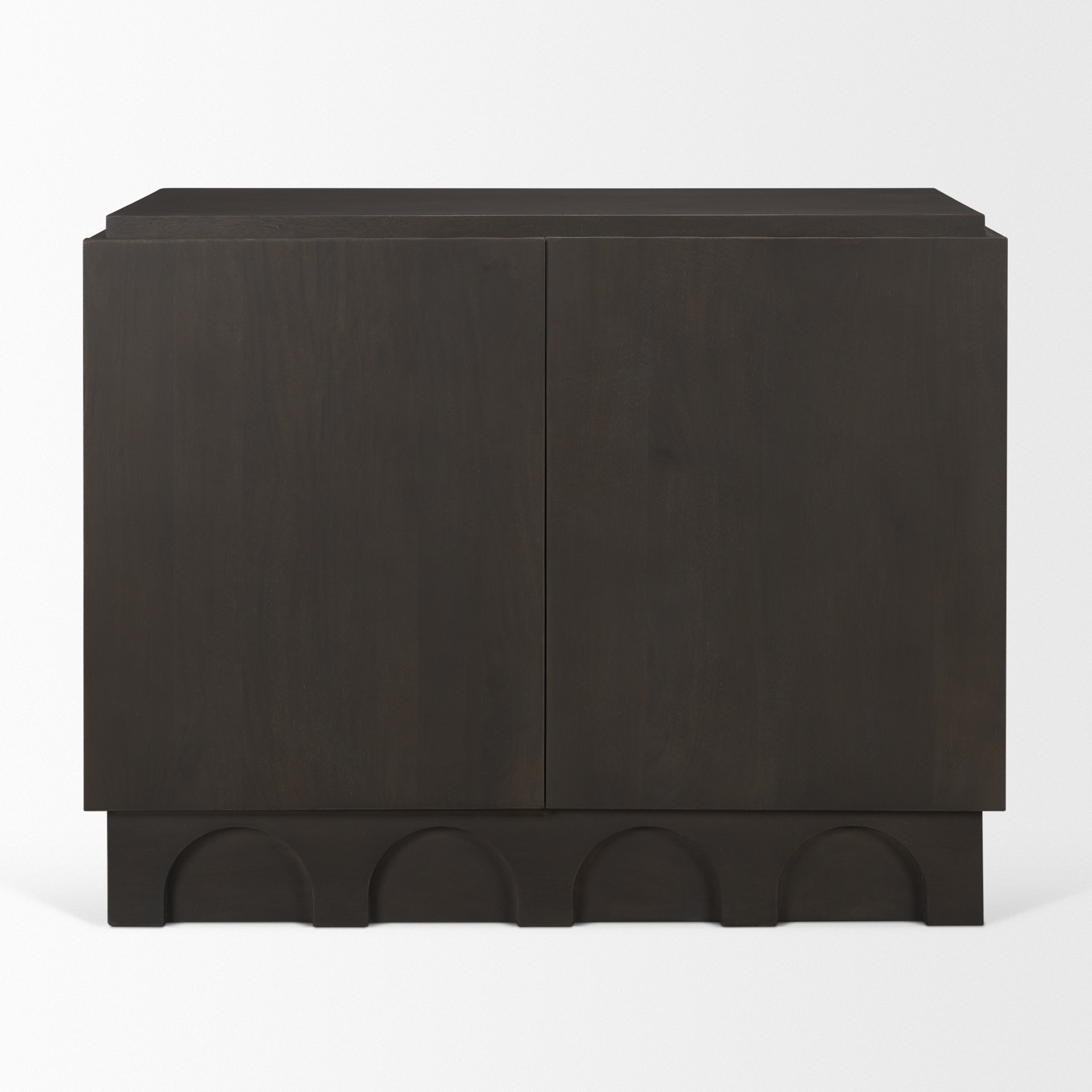 wagner dark brown wood w/ arched design accent cabinet