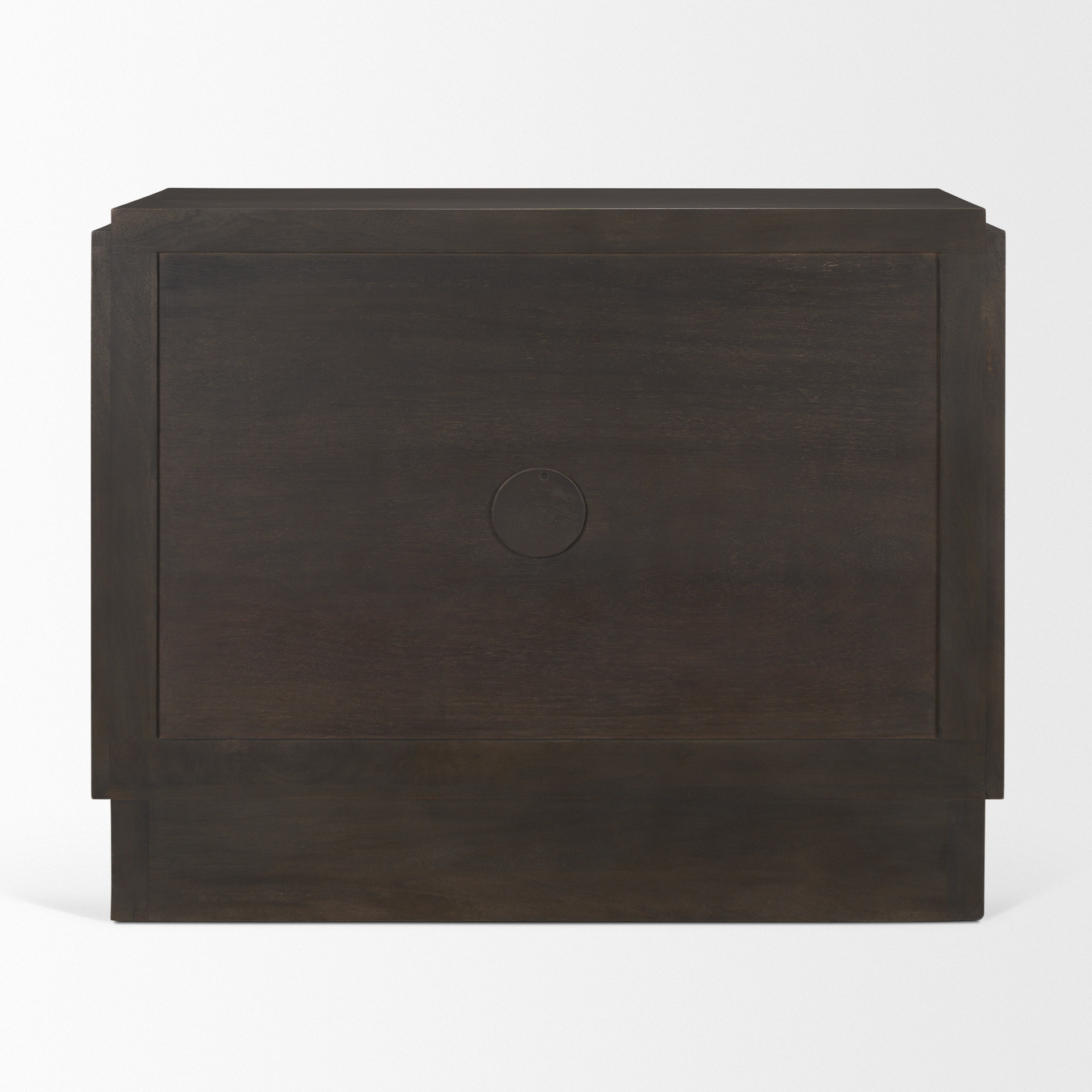wagner dark brown wood w/ arched design accent cabinet
