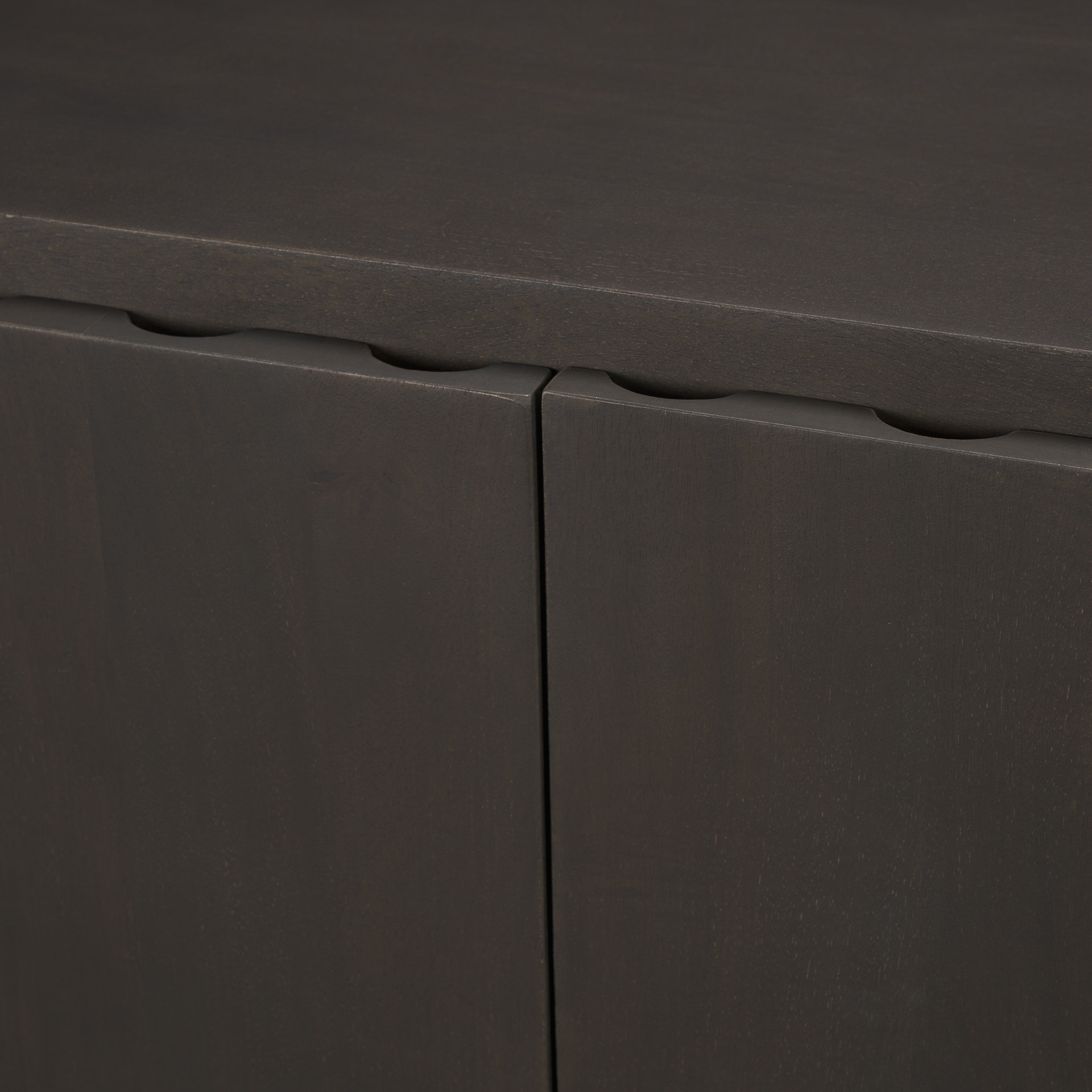 wagner dark brown wood w/ arched design accent cabinet
