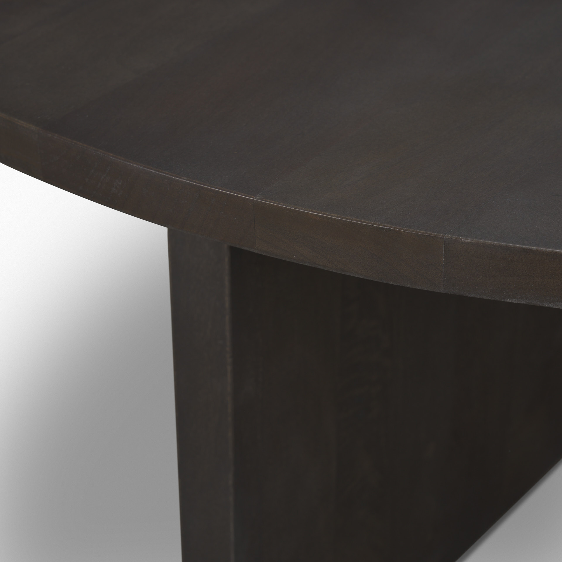 tarro brown wood w/ triangle legs coffee table