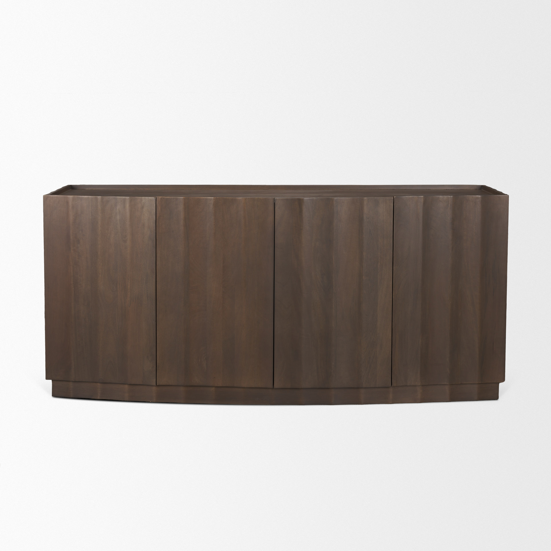 swanson dark brown wooden scalloped sideboard
