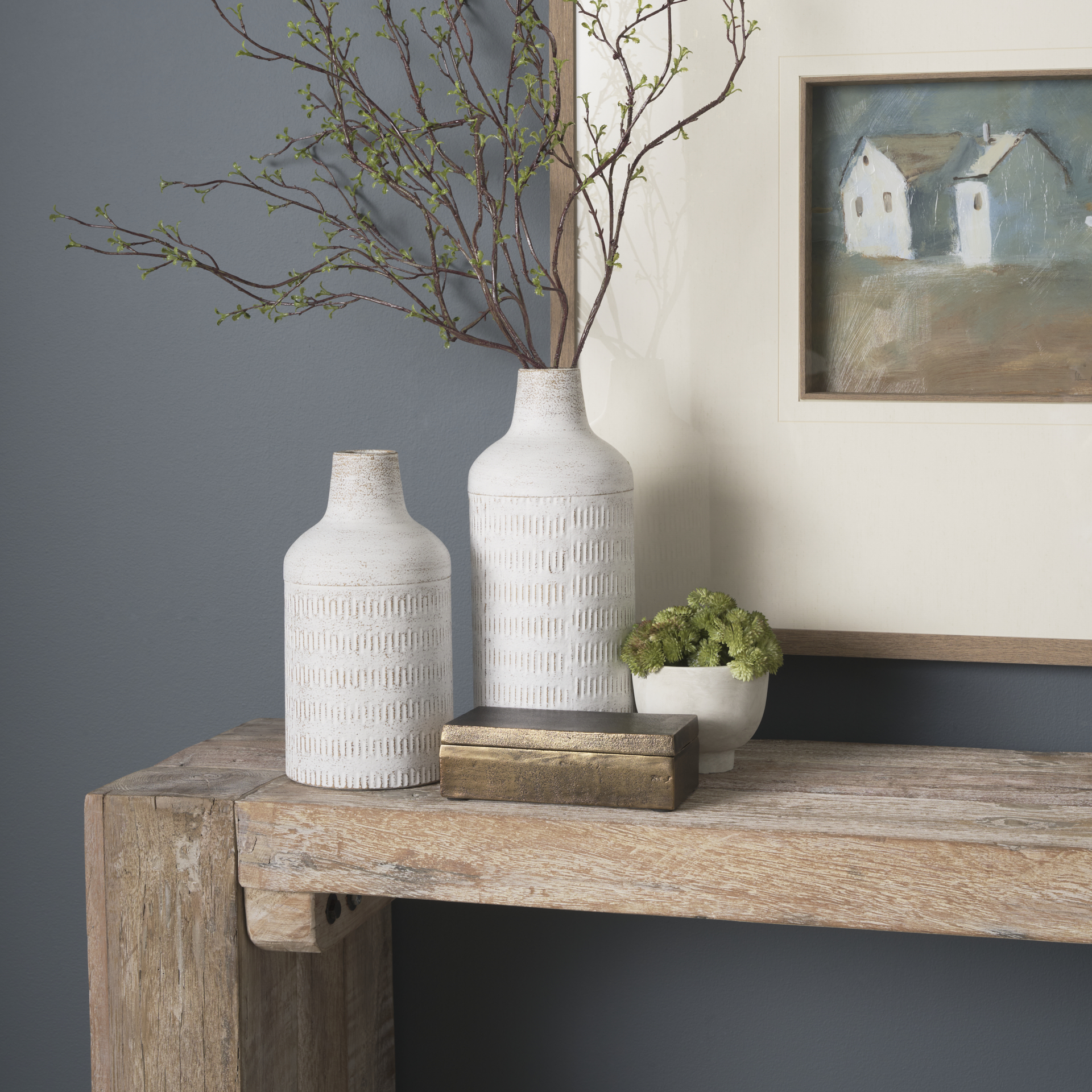 mcarthur whitewash reclaimed wood console table