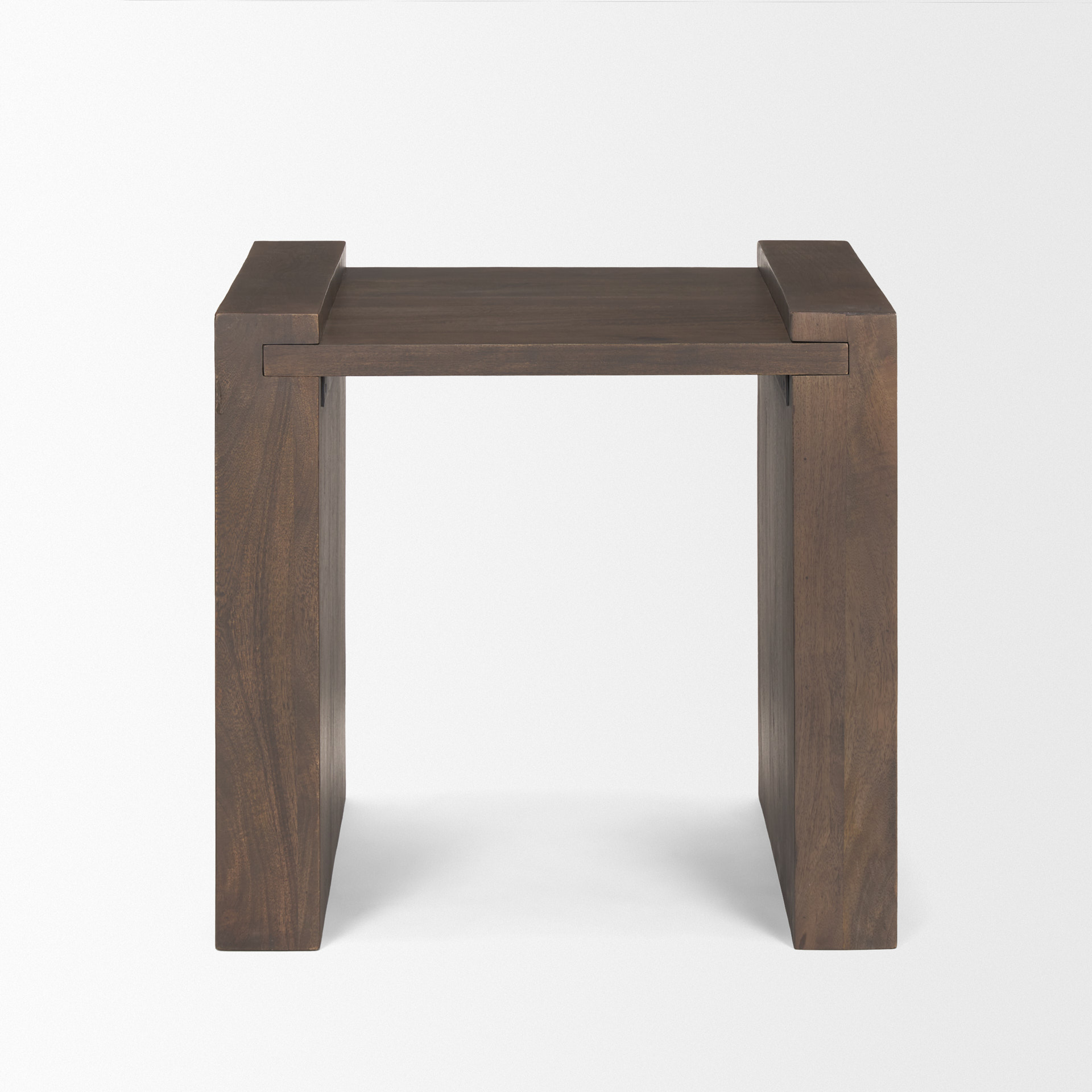 wesson dark brown wood accent table