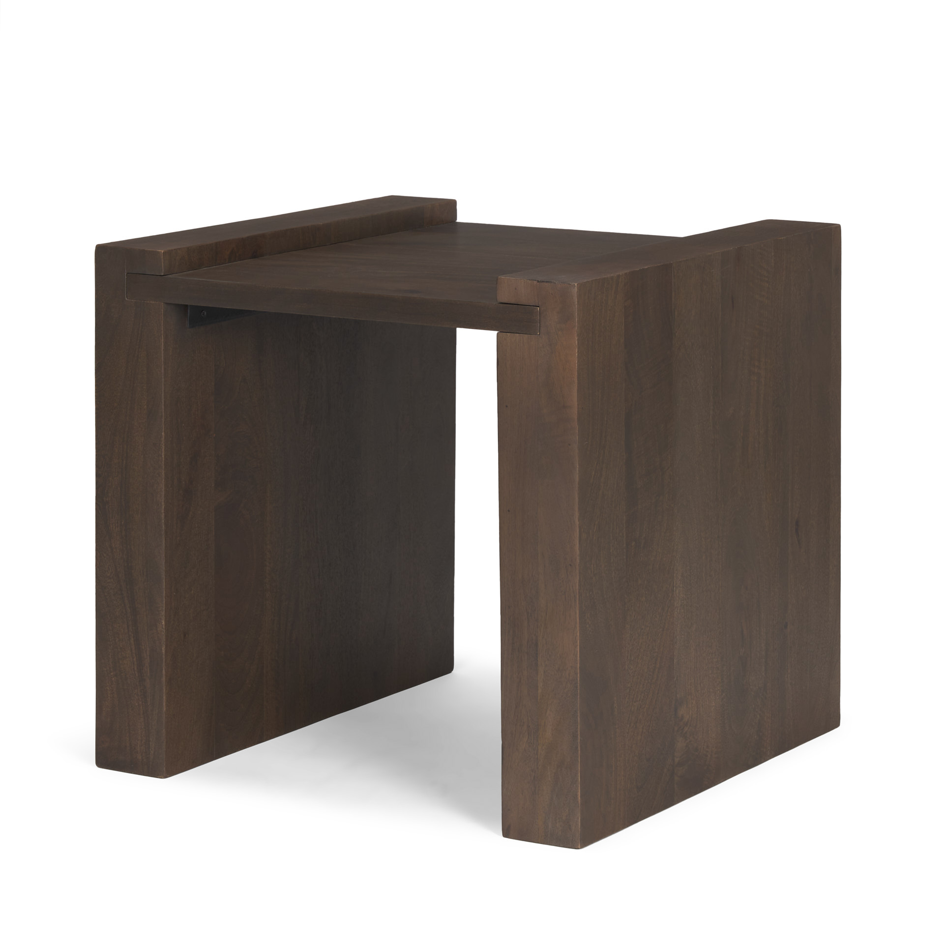 wesson dark brown wood accent table