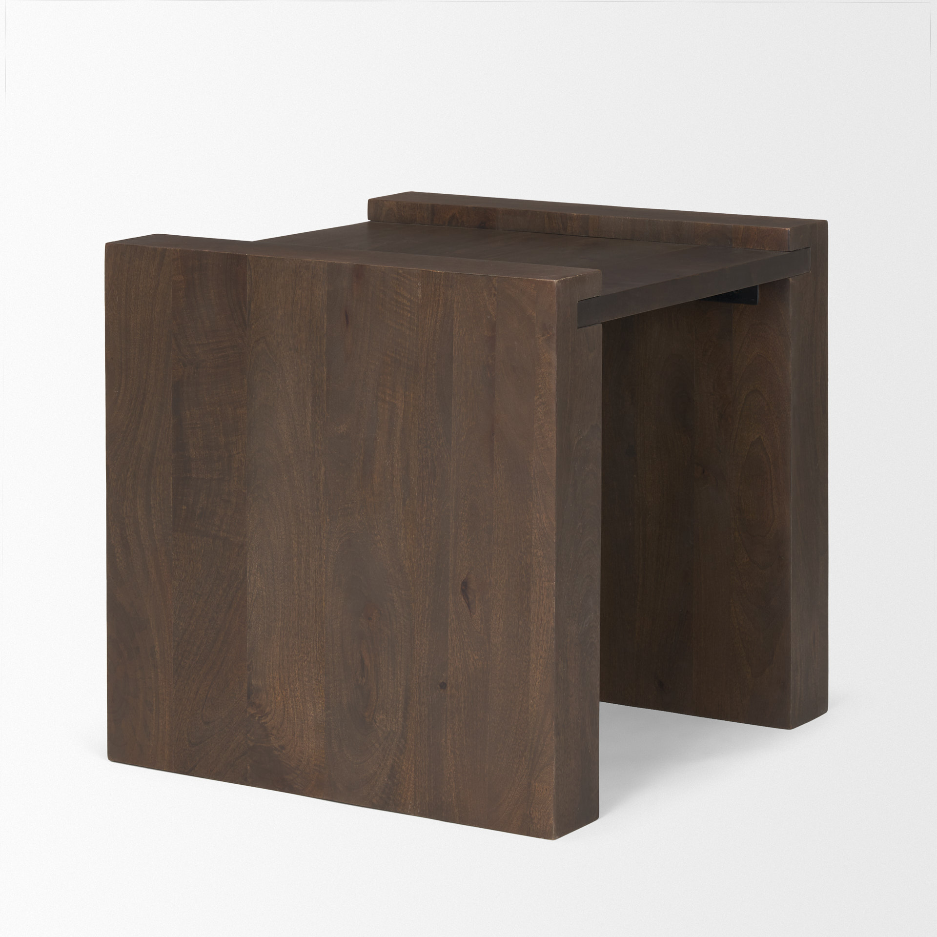 wesson dark brown wood accent table