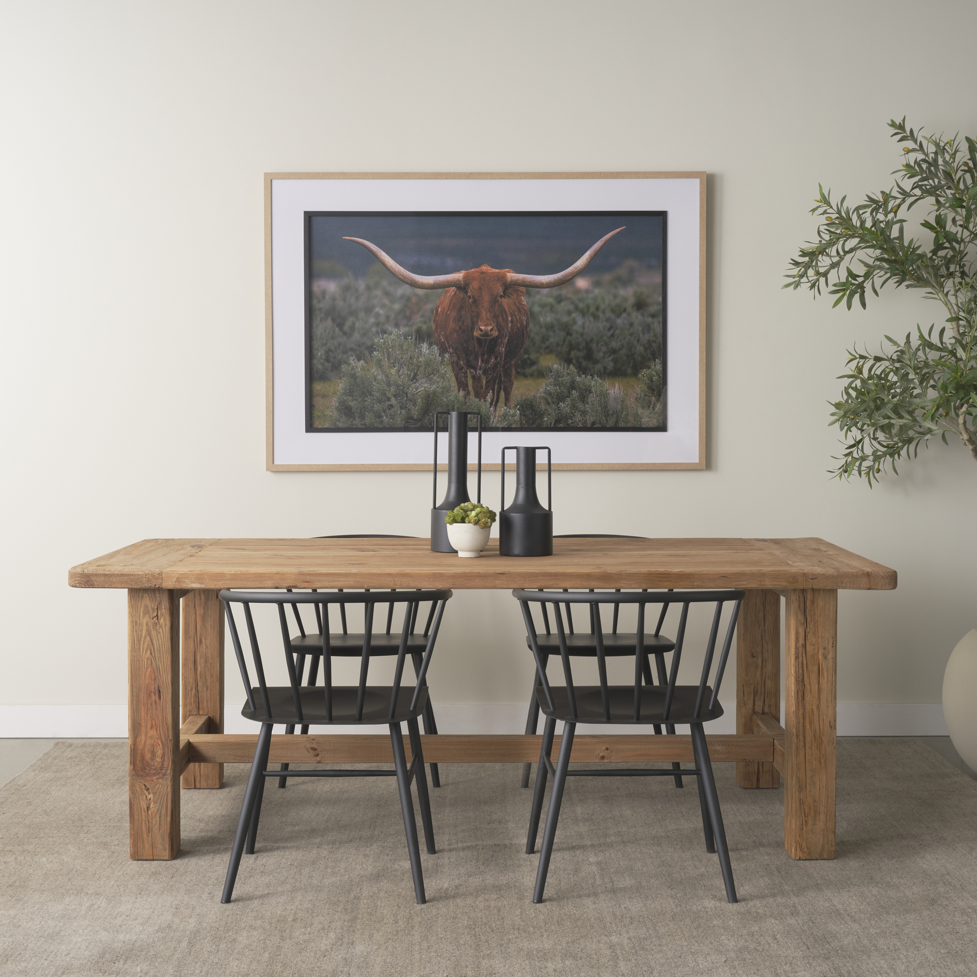 colin 21.3l x 21.3w x 30.3h black metal dining chair