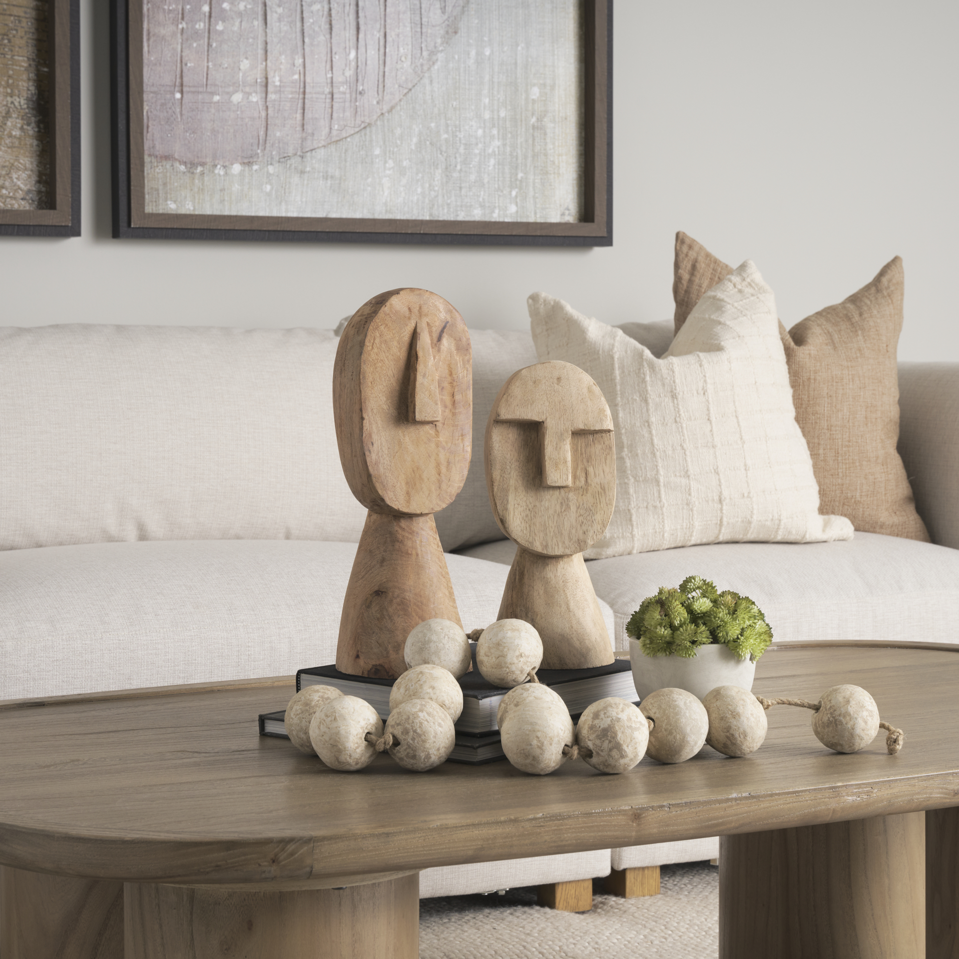ivan large wooden head sculpture
