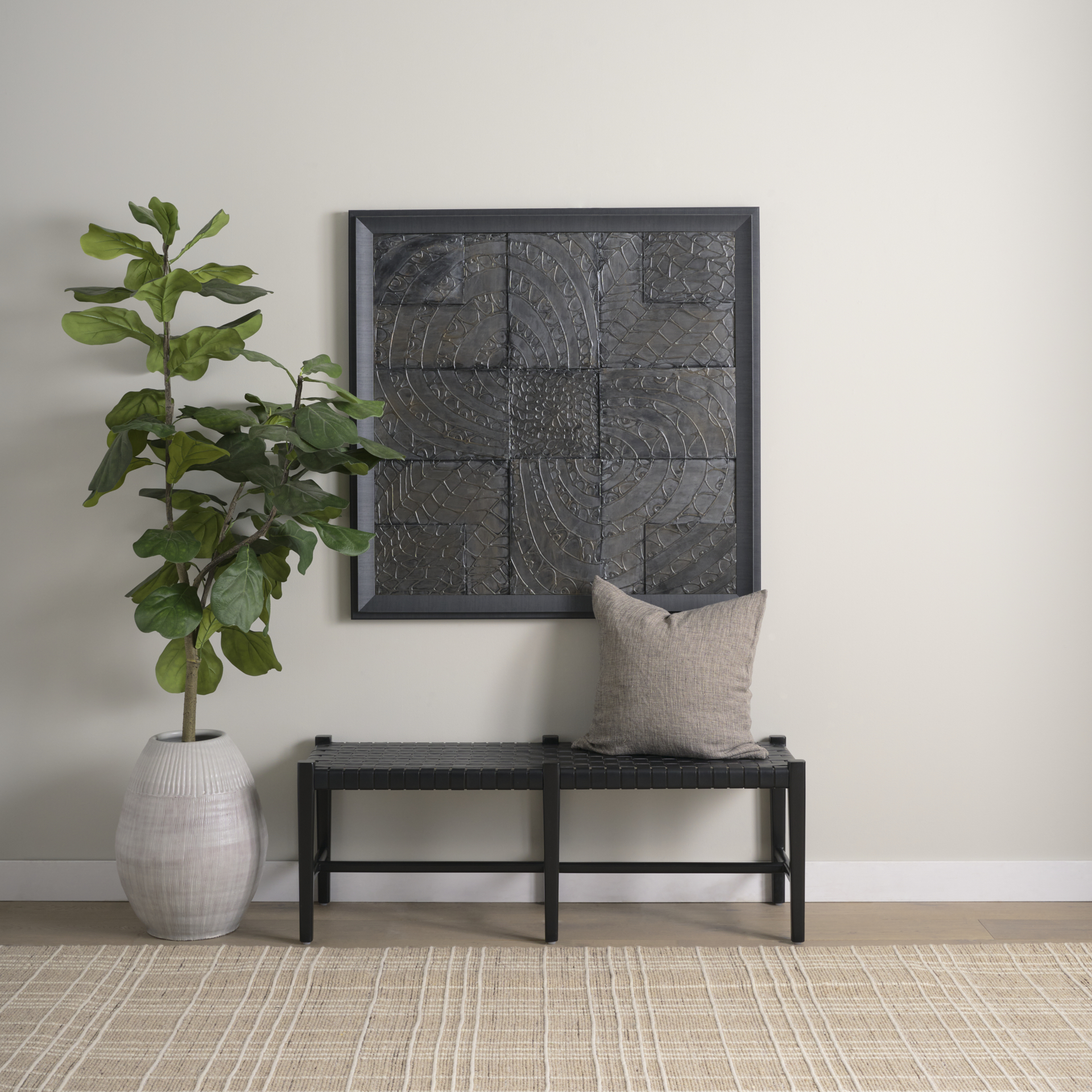 jacklyn grey linen square decorative pillow cover