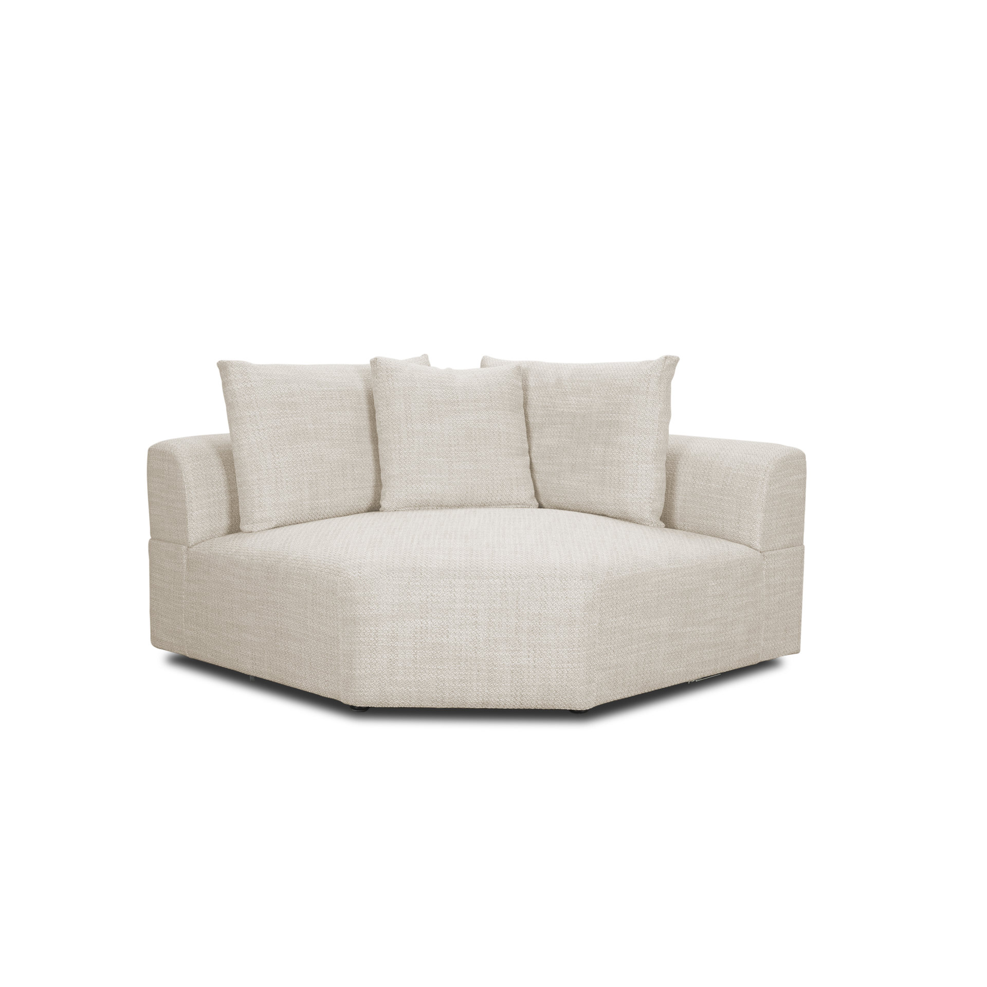 warner oatmeal 3 piece sofa set w/corner piece
