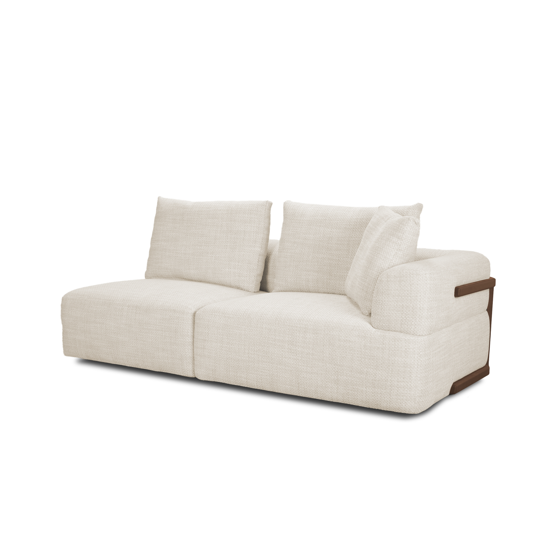 warner oatmeal 3 piece sofa set w/corner piece