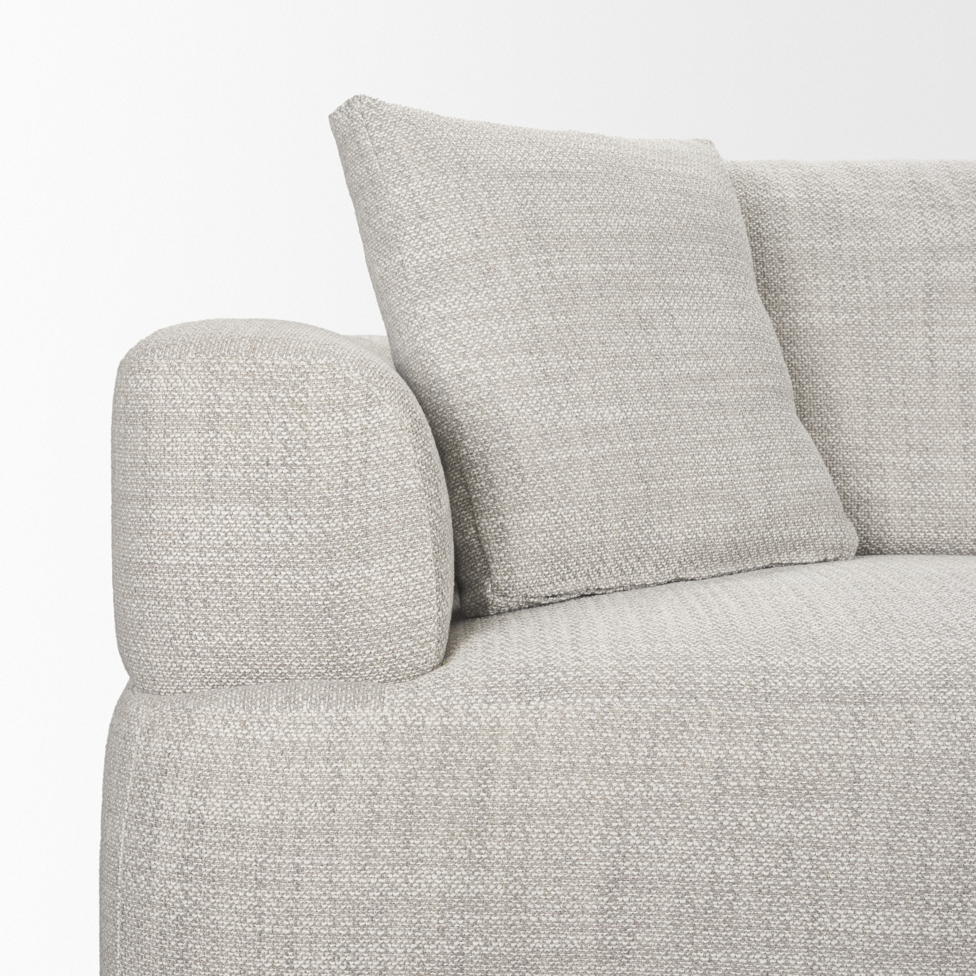 warner gray two piece sofa set