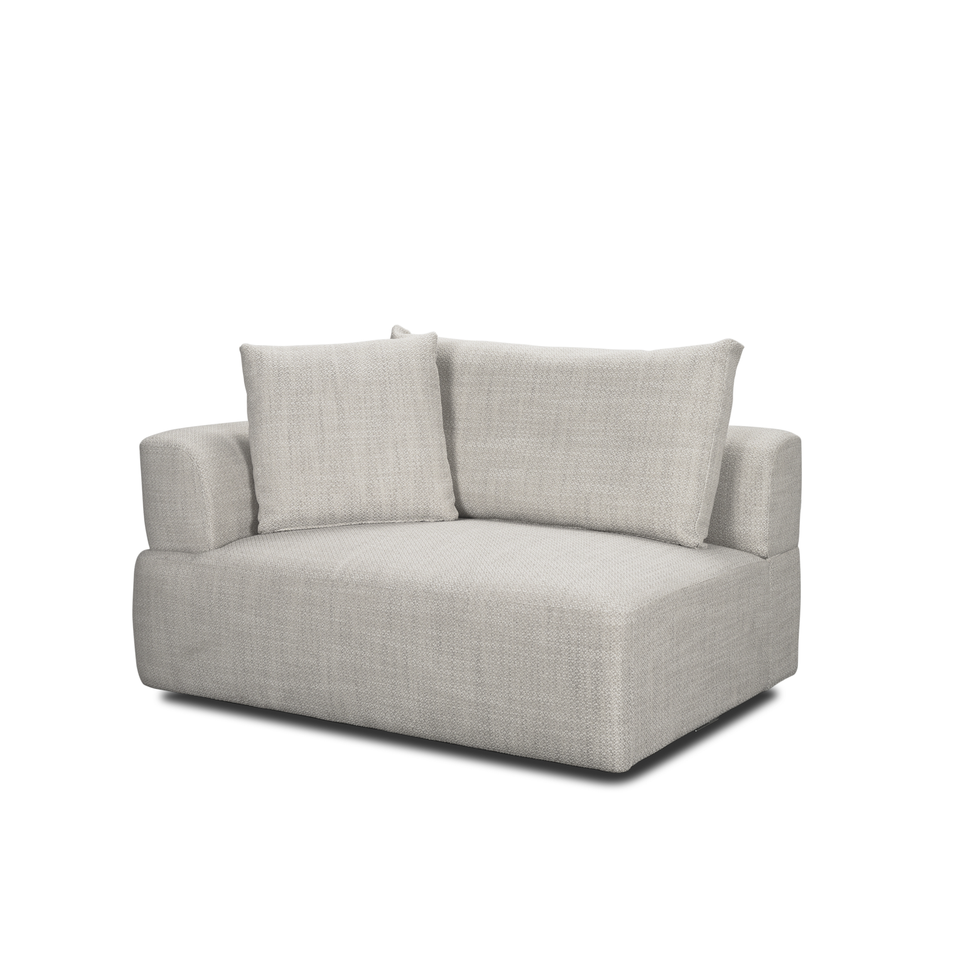 warner gray 3 piece sofa set w/corner piece