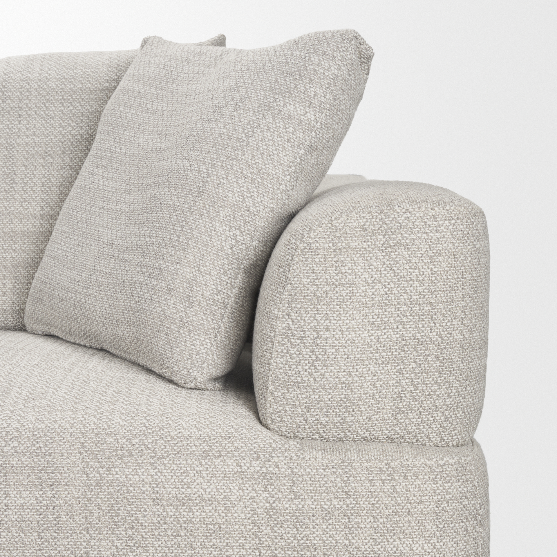 warner gray 3 piece sofa set w/corner piece