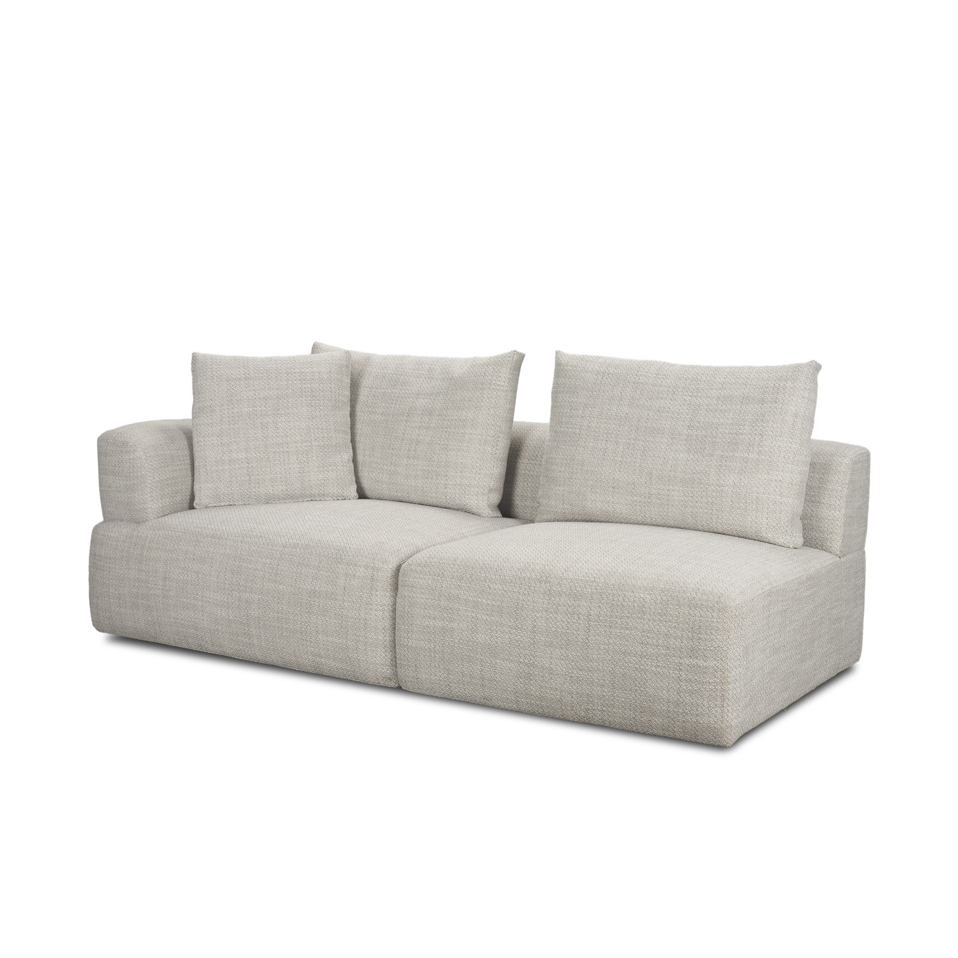 warner gray 3 piece sofa set w/corner piece