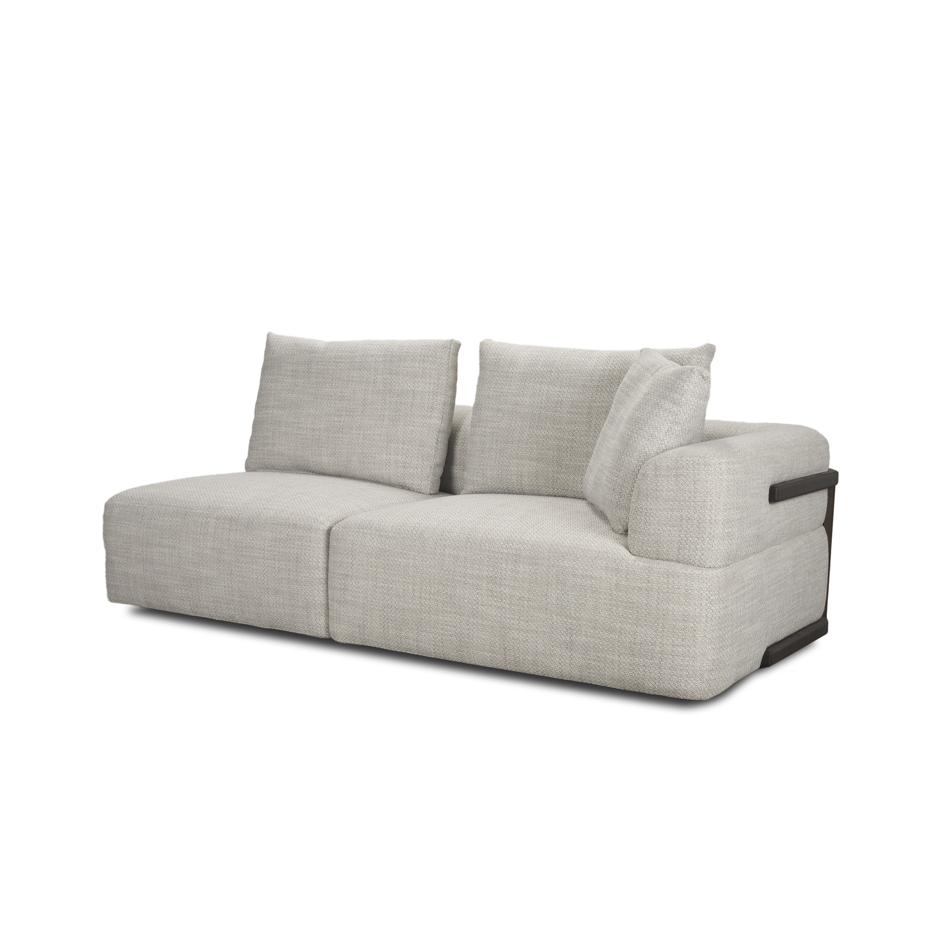 warner gray 3 piece sofa set w/corner piece