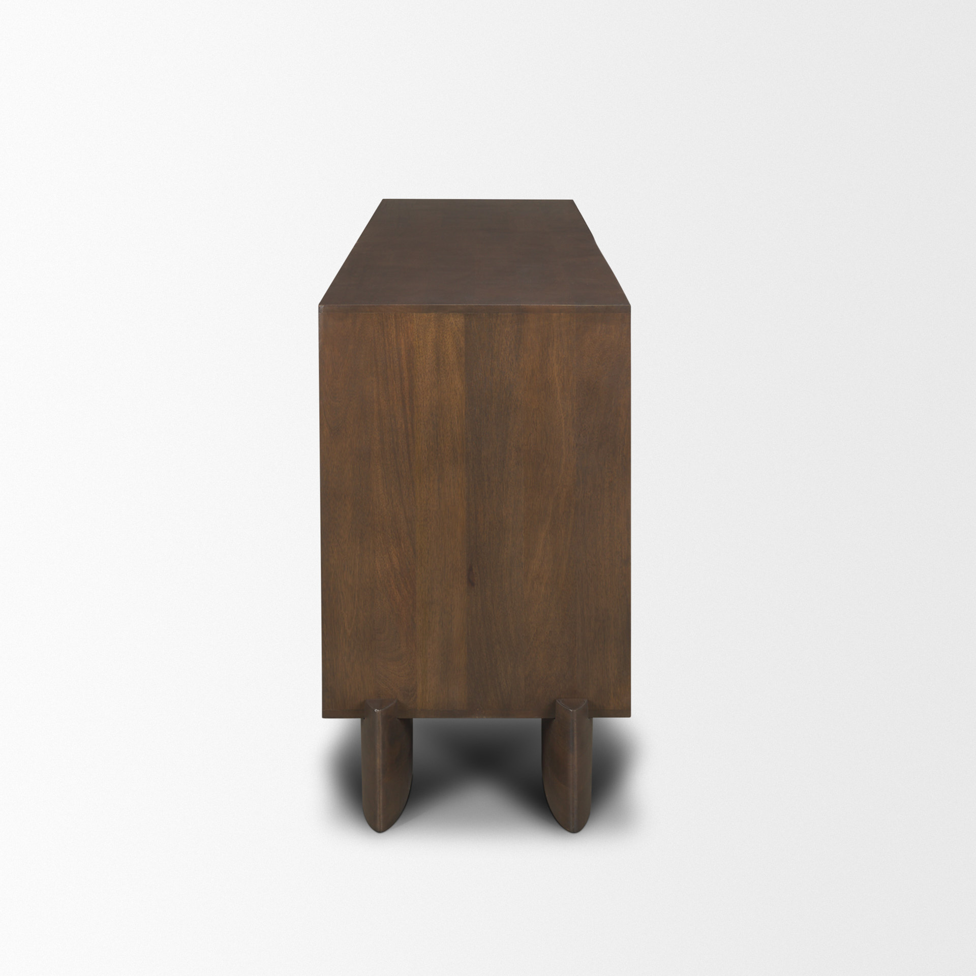 jonan dark brown wood w/ dark aged brass 2 door 3 drawer sideboard
