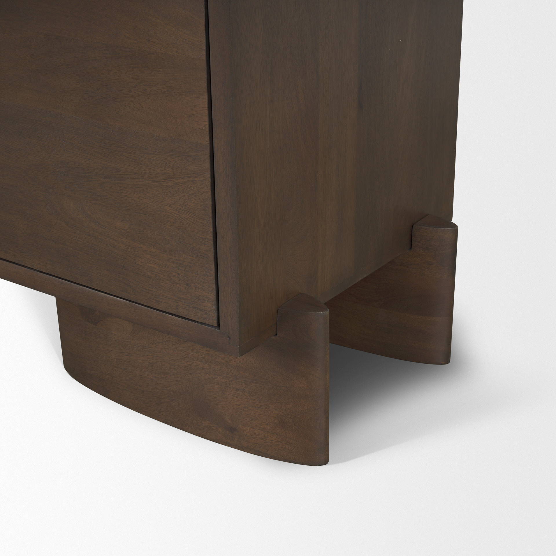 jonan dark brown wood w/ dark aged brass 2 door 3 drawer sideboard