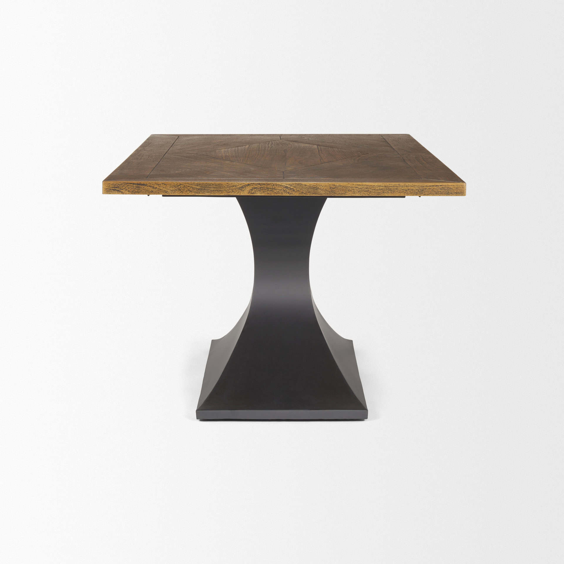 maxton ii 79x39 rectangular brown solid wood top dark gunmetal base dining table