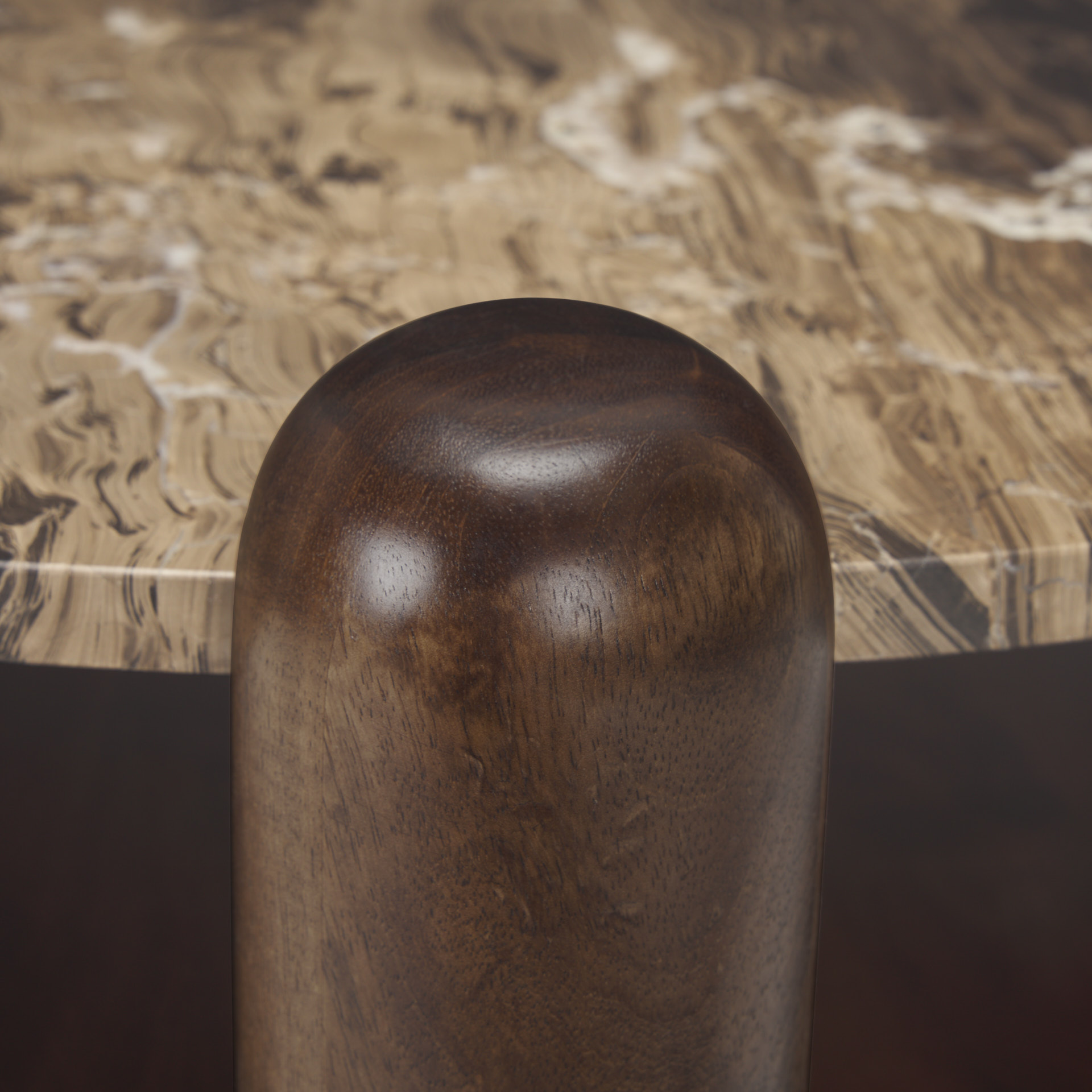 jovia brown mango wood w/ cappuccino marble round coffee table