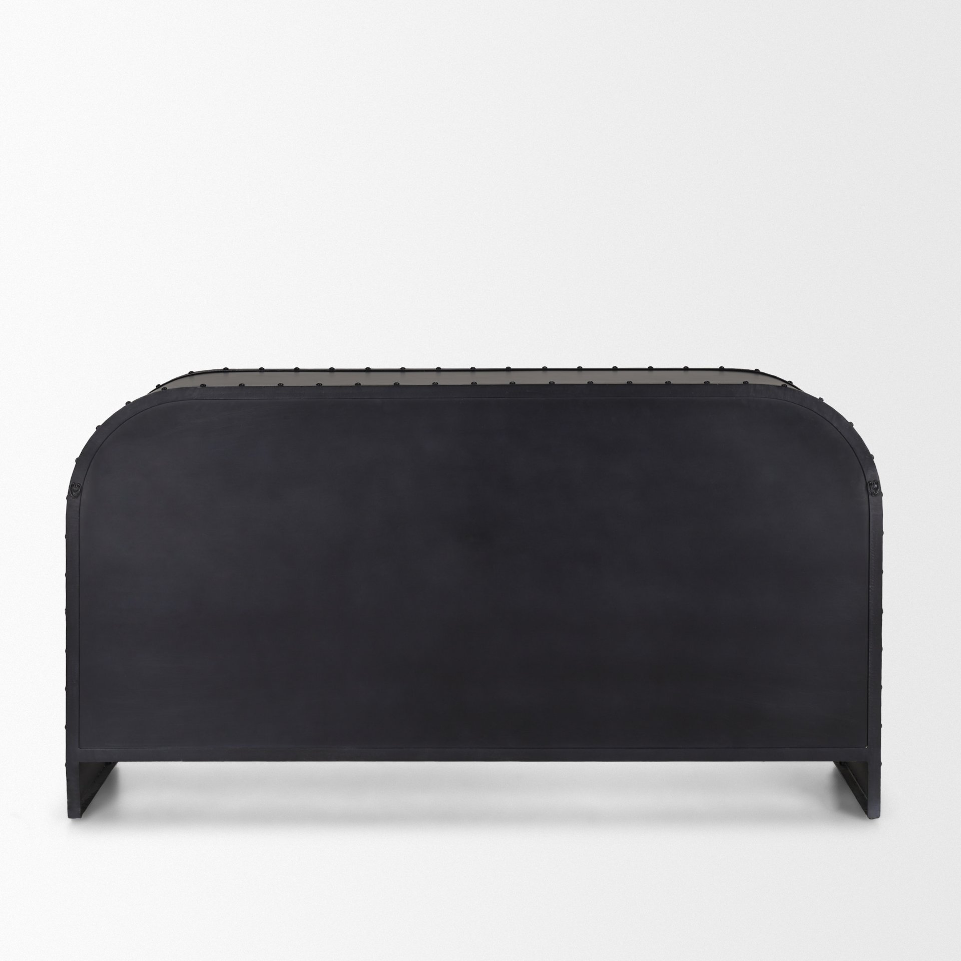 gehry i 62.3x16.5 black metal frame w/wood accent 4 cabinet door two drawer sideboard