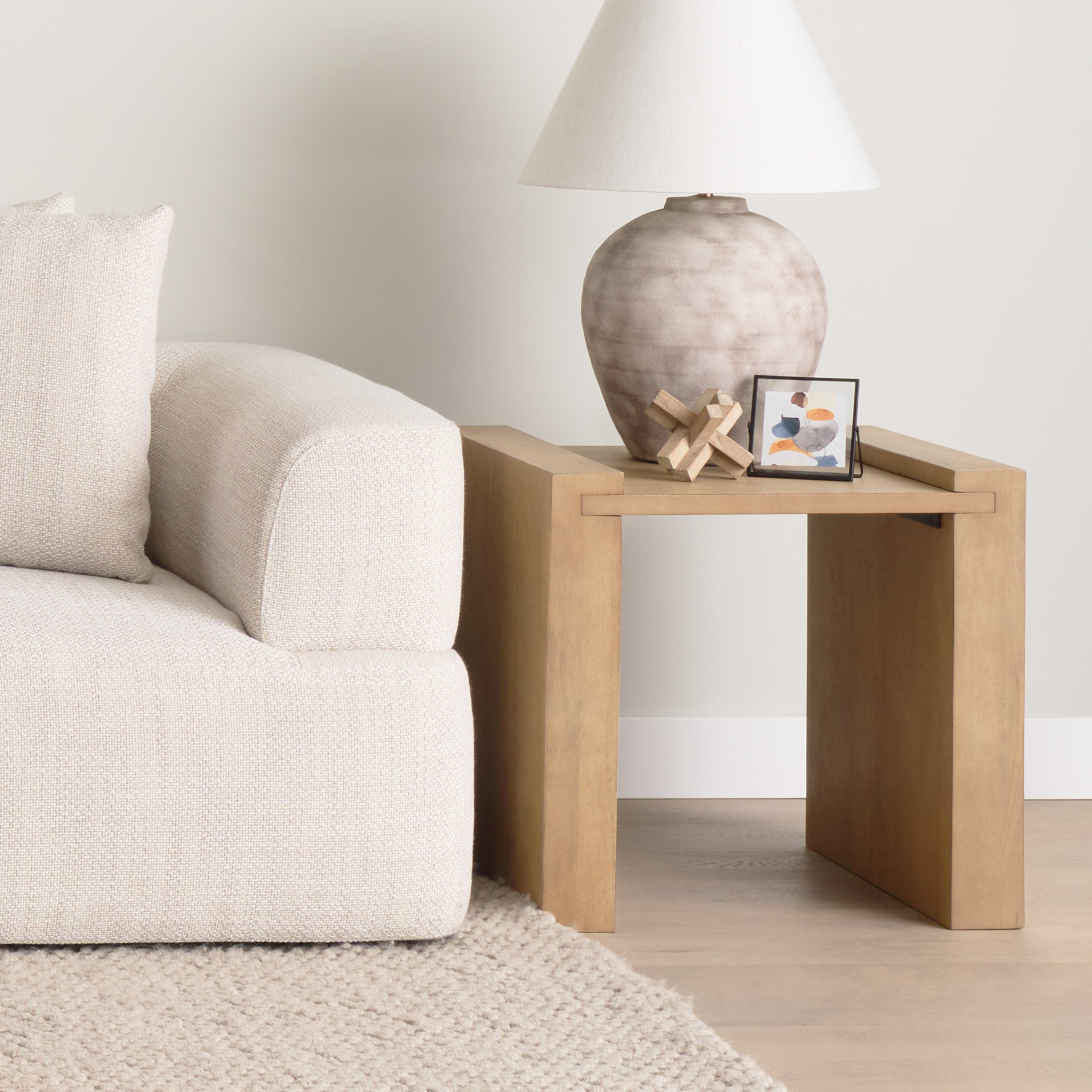 athelia light wood accent table
