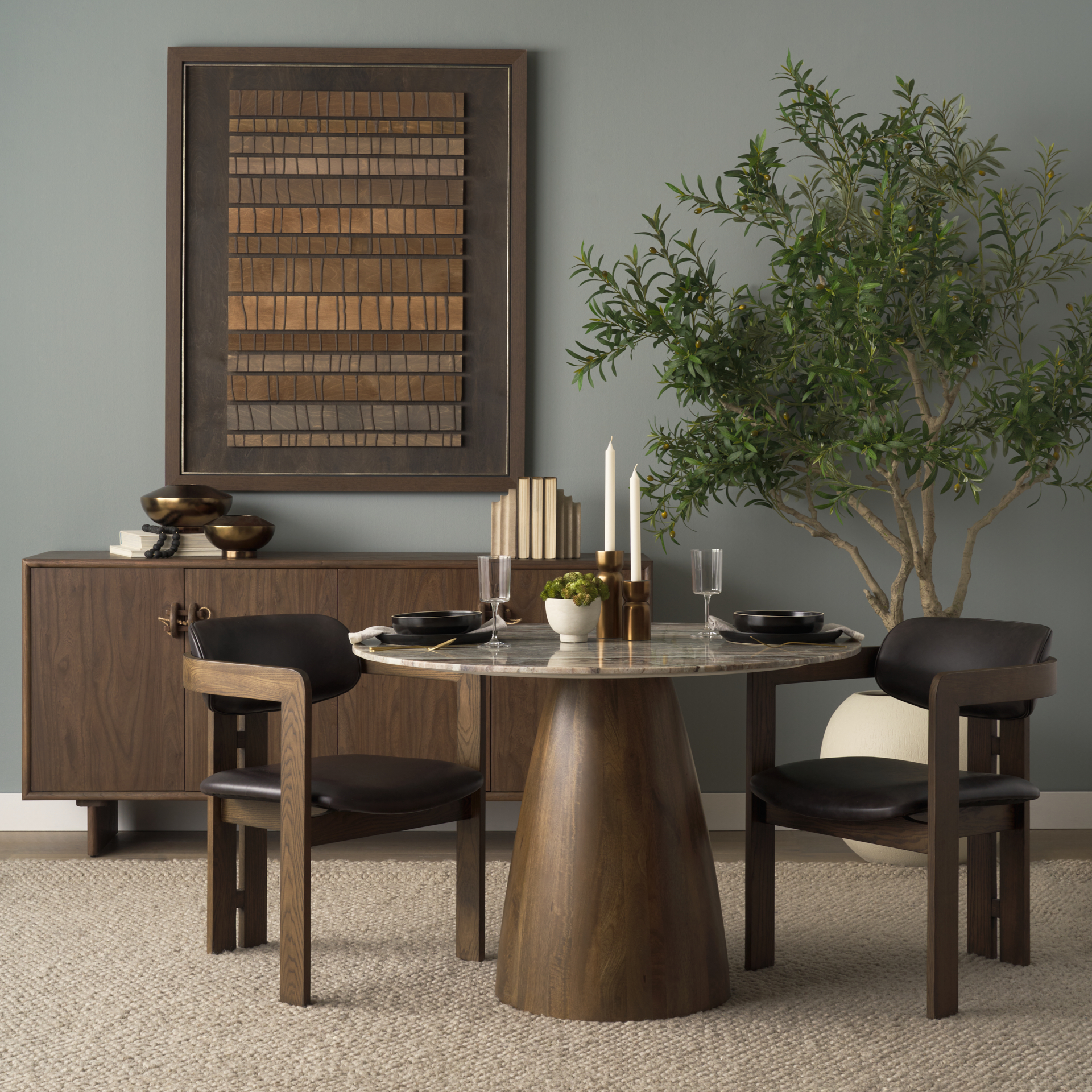 siren cream fabric w/ light brown wood round accent stool