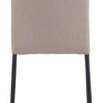 Beige Diamond Pattern Dining Chair with Black Steel Legs (Set of 2) 16 Beige Diamond Pattern Dining Chair with Black Steel Legs (Set of 2)