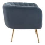 Art Deco Velvet Accent Chair with Gold Legs - Gray 15 Art Deco Velvet Accent Chair with Gold Legs - Gray