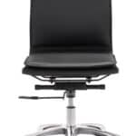 Ergonomic Armless Office Chair with Faux Leather and Chrome Frame 15 Ergonomic Armless Office Chair with Faux Leather and Chrome Frame