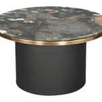 Modern Marble Coffee Table with Steel Legs and Round Top 13 Modern Marble Coffee Table with Steel Legs and Round Top