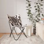 Boho Modern Accent Chair with Cotton Seat and Steel Frame 12 Boho Modern Accent Chair with Cotton Seat and Steel Frame