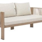 Modern Beige Sofa with Washable Cushions for Indoor Outdoor Use