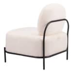Teddy Fabric Accent Chair with Powder-Coated Steel Legs