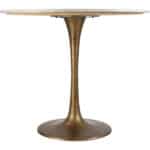 Modern White & Gold Round Marble Table for Dining or Bar Spaces 13 Modern White & Gold Round Marble Table for Dining or Bar Spaces
