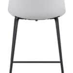 Mid-Century Modern White Counter Stool with Black Steel Frame 13 Mid-Century Modern White Counter Stool with Black Steel Frame