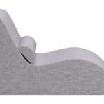 Gray Outdoor Lounge Chair with Weather-Resistant Foam and Olefin Fabric
