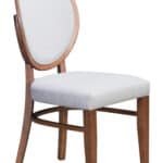 Modern Walnut Dining Chair with Light Gray Upholstery (Set of 2) 7 Modern Walnut Dining Chair with Light Gray Upholstery (Set of 2)