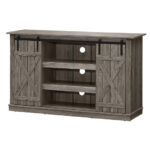 Rustic Sliding Barn Door TV Stand with Adjustable Storage Shelves 20 Rustic Sliding Barn Door TV Stand with Adjustable Storage Shelves