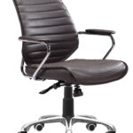 Espresso Low Back Office Chair with Adjustable Height and Tilt