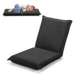 Adjustable Six-Position Folding Floor Chair with Cushion Comfort