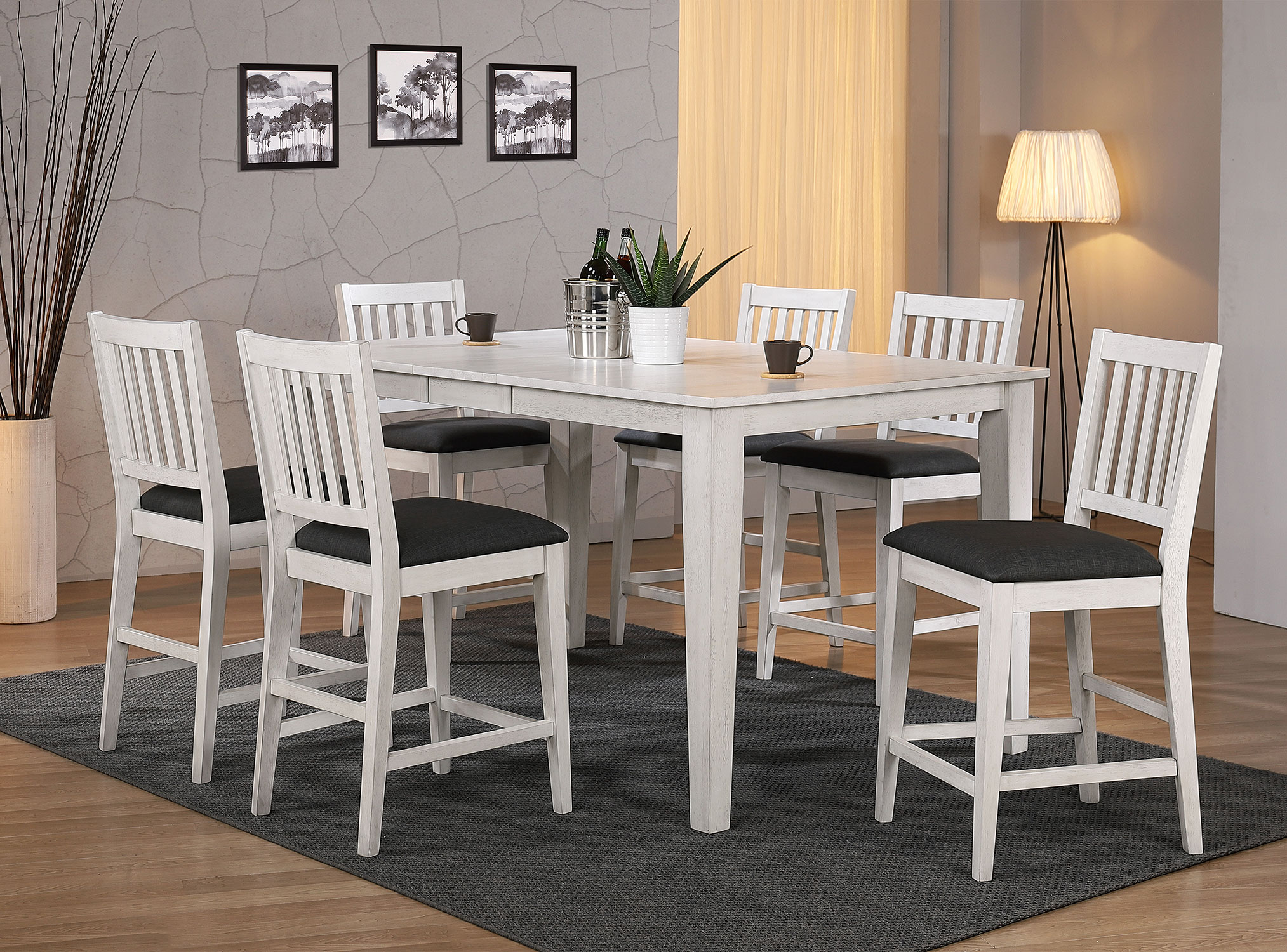 summer winds stationary mission back 24-inch counter stool (pack of 2)