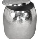 Modern Glam Round Aluminum Side Table