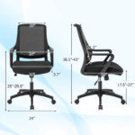 Ergonomic Black Mesh Chair with Adjustable Height and Lumbar Support