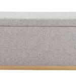 Gray Upholstered Storage Bench with Steel Legs and Hidden Compartment 10 Gray Upholstered Storage Bench with Steel Legs and Hidden Compartment