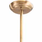 Gold-Plated Steel Ceiling Lamp with Glass Shades and Adjustable Cord 18 Gold-Plated Steel Ceiling Lamp with Glass Shades and Adjustable Cord